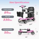 Portable 4-Wheel Mobility Scooter for Seniors
