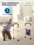 Adjustable Toilet Safety Rails for Seniors and Disabled