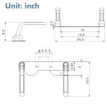 Dozawa Adjustable Toilet Safety Rails for Seniors