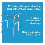 Adjustable Toilet Safety Rails with Padded Handles