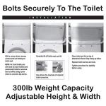 Adjustable Toilet Safety Rails with Padded Handles