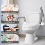 Toilet Safety Rails for Seniors - Adjustable Support