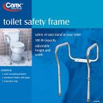 Adjustable Toilet Safety Rails with Padded Handles