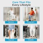 Adjustable Toilet Safety Rails with Handles