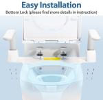 Dozawa Adjustable Toilet Safety Rails for Seniors
