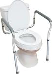 Adjustable Toilet Safety Rails with Padded Handles