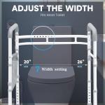Adjustable Toilet Safety Rails with Foldable Support