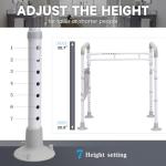 Adjustable Toilet Safety Rails with Foldable Support