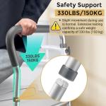 Adjustable Toilet Safety Rails with Foldable Handles