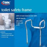 Adjustable Toilet Safety Rails with Padded Handles
