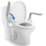 Toilet Safety Rails with Foldable Handles for Seniors