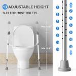 Sturdy Adjustable Toilet Safety Rails for Seniors