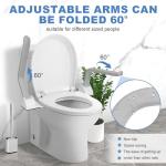 Toilet Safety Rails with Foldable Handles for Seniors