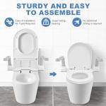 Toilet Safety Rails with Foldable Handles for Seniors