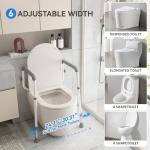 Sturdy Adjustable Toilet Safety Rails for Seniors