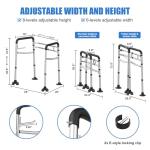 Adjustable Toilet Safety Rails with Soft Handles