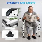 Adjustable Toilet Safety Rails with Handrails