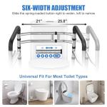 Adjustable Toilet Safety Rails with Soft Handles