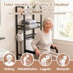 Adjustable Toilet Safety Rail with Storage