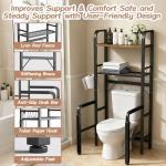 Adjustable Toilet Safety Rail with Storage