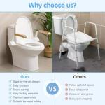 Heavy Duty Foldable Toilet Safety Rails for Seniors