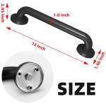 Sturdy Matte Black Grab Bar for Stairs