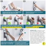 12-Inch Suction Grab Bars for Shower Safety