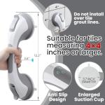 12-Inch Suction Grab Bars for Shower Safety