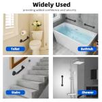 Sturdy Matte Black Grab Bar for Stairs