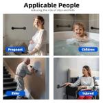 Sturdy Matte Black Grab Bar for Stairs