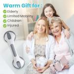 12-Inch Suction Grab Bars for Shower Safety
