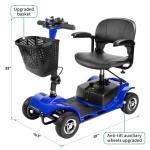 Compact 4-Wheel Electric Mobility Scooter for Seniors