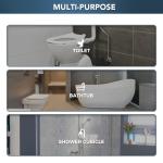 Angled Shower Grab Bar for Seniors in Polished Nickel