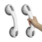 Hshbxd Grab Bars for Bathtubs and Showers, 2 Pack Shower Handles for Elderly with Strong Suction, 12 Inch Bathroom Shower Safety Bars for Seniors and Disabled for Wall