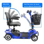 Compact 4-Wheel Electric Mobility Scooter for Seniors