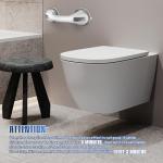 Hshbxd Grab Bars for Bathtubs and Showers, 2 Pack Shower Handles for Elderly with Strong Suction, 12 Inch Bathroom Shower Safety Bars for Seniors and Disabled for Wall