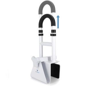 Vaunn Medical Bathtub Handle Grab Bar and Safety Rails for Seniors, Height Adjustable Tub Handles