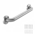 Stainless Steel Bathroom Safety Shower Grab Bar, Anti Slip Bathtubs Grab Bars,Toilet Assist Saft Handle Handrail ADA Compliant 500lbs for Handicap Elderly Senior (Brushed, 12 Inches)
