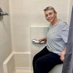 Grab Bars for Bathtubs and Showers, Heavy Duty Shower Handle 2 Pack 12 Inch for Elderly Assistance Products Seniors Suction Cup Removable Handrails Handicap Bath Grip Bathroom Safety Grips No Drilling