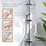 Grab Bars for Bathtubs and Showers, Heavy Duty Shower Handle 2 Pack 12 Inch for Elderly Assistance Products Seniors Suction Cup Removable Handrails Handicap Bath Grip Bathroom Safety Grips No Drilling