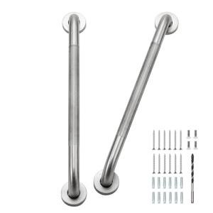 Grab Bars for Shower 2 Pack 18-Inch, Stainless Steel Anti-Slip Safety Shower Handle for Elderly Bathroom Wall Support Handicap Handicap Grab Bars for Seniors, Brushed Nickel