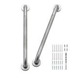 Grab Bars for Shower 2 Pack 18-Inch, Stainless Steel Anti-Slip Safety Shower Handle for Elderly Bathroom Wall Support Handicap Handicap Grab Bars for Seniors, Brushed Nickel