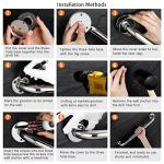 Rockgoya Shower Grab Bar, 2 Pack 12 Inch Bathroom Grab Bar, 304 Stainless Steel 1.25" Diameter Anti-Slip Handicap Grab Bar Support Shower Rail Senior Handrail Shower Safety Bar Handle