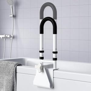 Songsoso Adjustable Bathtub Safety Rail: Shower Grab Bar Handle for Seniors, Elderly, Disabled, Fits 3.1 to 6.7 Inch Tub Walls, Bathroom Safety Bars with Non-Slip Grip, Supports 300 lbs