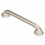 Moen Home Care Bathroom Safety Designer24 Inch Handicap Grab Bar for Bathtub and Shower with Curled Grip, Elderly Assistance Product, Brushed Nickel, LR8724D3GBN