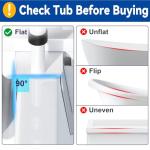 Songsoso Adjustable Bathtub Safety Rail: Shower Grab Bar Handle for Seniors, Elderly, Disabled, Fits 3.1 to 6.7 Inch Tub Walls, Bathroom Safety Bars with Non-Slip Grip, Supports 300 lbs