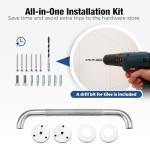 Grab Bars for Shower 2 Pack 18-Inch, Stainless Steel Anti-Slip Safety Shower Handle for Elderly Bathroom Wall Support Handicap Handicap Grab Bars for Seniors, Brushed Nickel