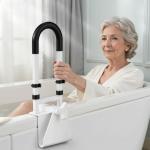 Songsoso Adjustable Bathtub Safety Rail: Shower Grab Bar Handle for Seniors, Elderly, Disabled, Fits 3.1 to 6.7 Inch Tub Walls, Bathroom Safety Bars with Non-Slip Grip, Supports 300 lbs
