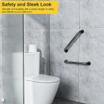 FANHAO 2 Pack Shower Grab Bar, 16 Inch Stainless Steel Bathroom Grab Bar with Anti-Slip Knurled Grip, Shower Handle Bath Handle, Safety Bars for Shower Chair Bench, Senior, Elderly, Handicap