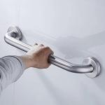 Stainless Steel Bathroom Safety Shower Grab Bar, Anti Slip Bathtubs Grab Bars,Toilet Assist Saft Handle Handrail ADA Compliant 500lbs for Handicap Elderly Senior (Brushed, 12 Inches)